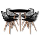 Conjunto Mesa Eames 90cm + 4 Cadeiras Kaila – Design Escandinavo