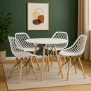 Conjunto Mesa Eames 90cm + 4 Cadeiras Kaila – Design Escandinavo