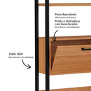 Kit 02 Estantes Com Prateleiras Freijó com Preto