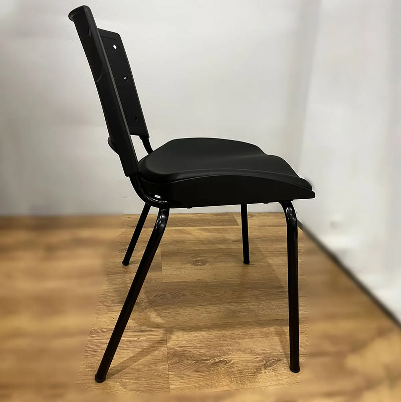 Kit com 2 Cadeiras Fixas Ergonômicas para Escritório com Assento Estofado