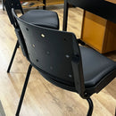 Kit com 2 Cadeiras Fixas Ergonômicas para Escritório com Assento Estofado