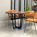 Mesa de Reunião Industrial Redonda 110cm Pés em Metal