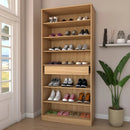 Armário Baixo Office Premium de Madeira Carvalho e Detalhes Brancos